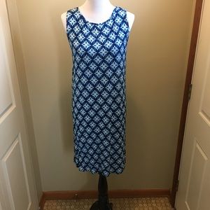 Braxton Ivy blue & white shift dress. $$ LOWERED